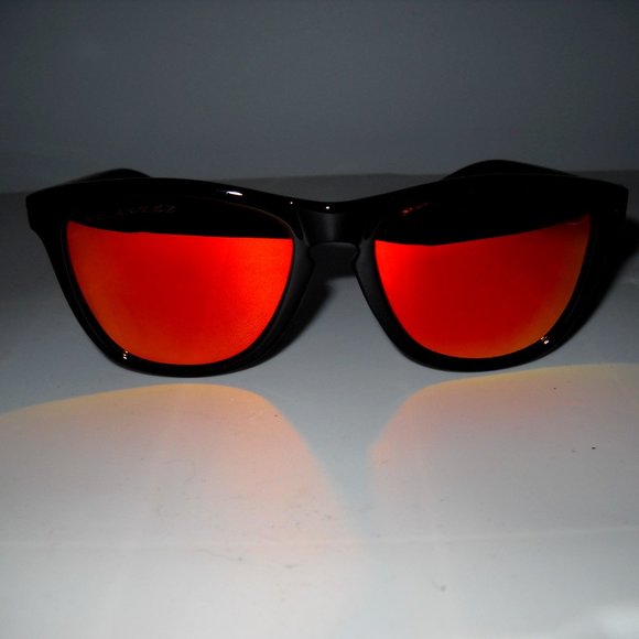 Oakley Black Sunglasses with Orange Lenses - Picture 2 of 3